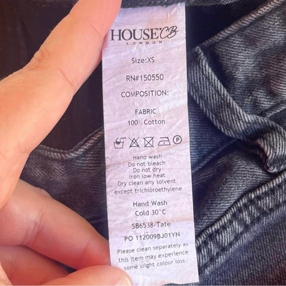 House Of CB Tate Carbon Vintage Fit Antique Wash Jeans Button Fly Size XS/23 - Picture 6 of 7